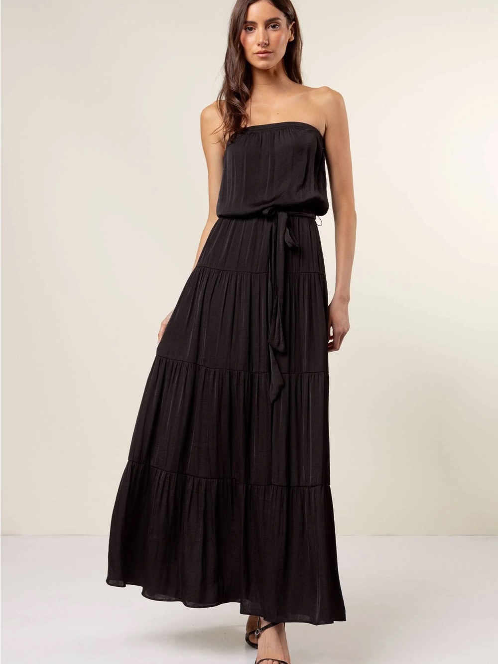 Naked Zebra Hot Pink Strapless Maxi Dress